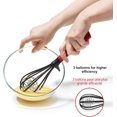 thumbnail image 2 of shiyou-Nylon Whisk with Integrated Rest - 3 Balloons for Higher Efficiency - Won't Scratch Cookware - Non-Slip Handle - Heat Resistant - Dishwasher Safe, 2 of 4