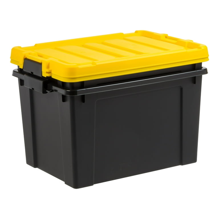 IRIS USA 19 Gal. Plastic Storage Bins with Lids Latching Totes Heavy Duty Containers 2Pk