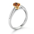 thumbnail image 3 of Gem Stone King 0.50 Ct Oval Ecstasy Mystic Topaz 10K White and Yellow Gold Solitaire Engagement Ring (Size 7), 3 of 4