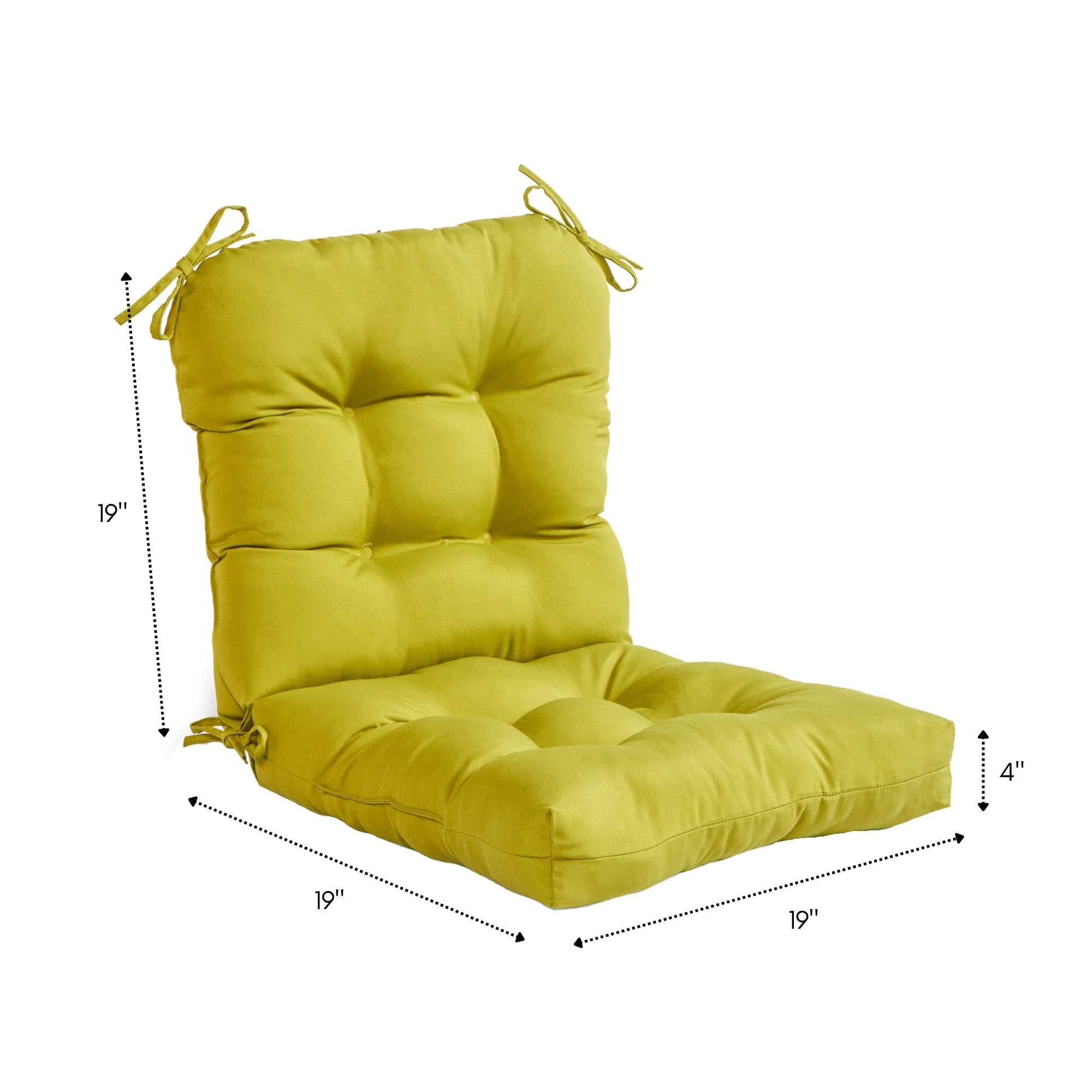 Greendale Home Fashions Kiwi Green Outdoor Dining Chair Cushion