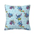 thumbnail image 1 of Funda de almohada decorativa con dibujos animados de Stitch, para decoración del hogar y el sofá, elige una funda de cojín de temporada feliz de 24 x 24 pulgadas, 1 of 8