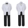 thumbnail image 2 of 6pc Baby Toddler Boy Teen Formal Black & White Suit Set Satin Necktie Sm-20, 2 of 4
