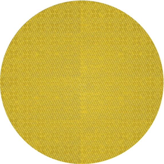 Ahgly Company Indoor Round Patterned Orange Gold Area Rugs, 8' Round