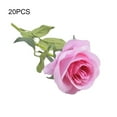 thumbnail image 3 of 20 Pieces/Kit Fake Roses Portable Solid Color Simulation Household Wedding Party Artificial Flower Branch Photography Prop, 3 of 10