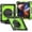 Black green, variant on Timoom iPad Pro 12.9 Case 2021 5th Generation iPad Pro 12.9 Inch 2020 4th Generation Cases with Screen Protector Pencil Holder Kids Shockproof Rugged Silicone Cover 360 Stand Hand Strap