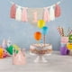 thumbnail image 5 of Banner de borla del primer cumpleaños - Decoración de la trona, guirnalda de tela azul verde, rosa marrón, decoración de fondo para la fiesta, 5 of 6