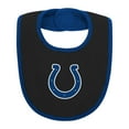 thumbnail image 4 of Newborn & Infant Royal/Black Indianapolis Colts Home Field Advantage Three-Piece Bodysuit, Bib & Booties Set, 4 of 5