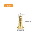 thumbnail image 2 of Uxcell 10Pack M6 x 20mm Brass Slotted Drive Flat Head Wood Screws Self Tapping Screw, 2 of 6