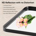 BIGLEAP 30" x 22" Black Rounded Rectangle Vanity Bathroom Decor Mirror ...