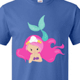 thumbnail image 4 of Inktastic Cute Mermaid, Pink Hair, Green Tail T-Shirt, 4 of 5