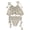 Beige, variant on Womens Crochets Bkini Side String Bkini Set 2Pieces Swimsuit Bathing Suit