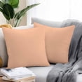 thumbnail image 3 of Outdoor Pillow Cover Peach Fuzz Pink Set of 2 Waterproof Throw Pillowcases Solid Color Decorative Patio Furniture Pillows for Couch Garden Indoor & Outdoor Use, 3 of 9