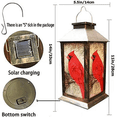 thumbnail image 7 of Outdoor Hanging Solar Lanterns, Solar Powered LED Cardinal Lights, Waterproof Garden Light with Red Bird Pattern Table Patio Yard Pathway Decor, 7 of 7