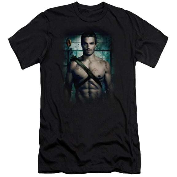 Arrow Shirtless Premium Canvas T-Shirt Adult Slim Fit 30/1 Black