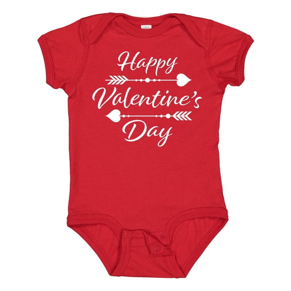 Inktastic Happy Valentines Day with Arrows Boys or Girls Baby Bodysuit