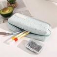 thumbnail image 2 of Star Print Patten Pencil Case,Simple Lightweight Zipper Pen Bag with Label for Home Office Daily Use, 2 of 6