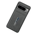thumbnail image 5 of Case for Google Pixel 6 Pro Compatible with MagSafe Magnetic 2-in-1 Detachable Wallet Case with Card Slots for Women Men, Classic PU Leather Flip Kickstand Shockproof Protective Case, Gray, 5 of 11