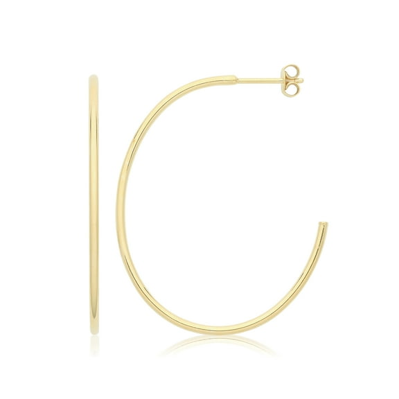 Attractive 9k Gold Women Hoop Earrings - 40mm