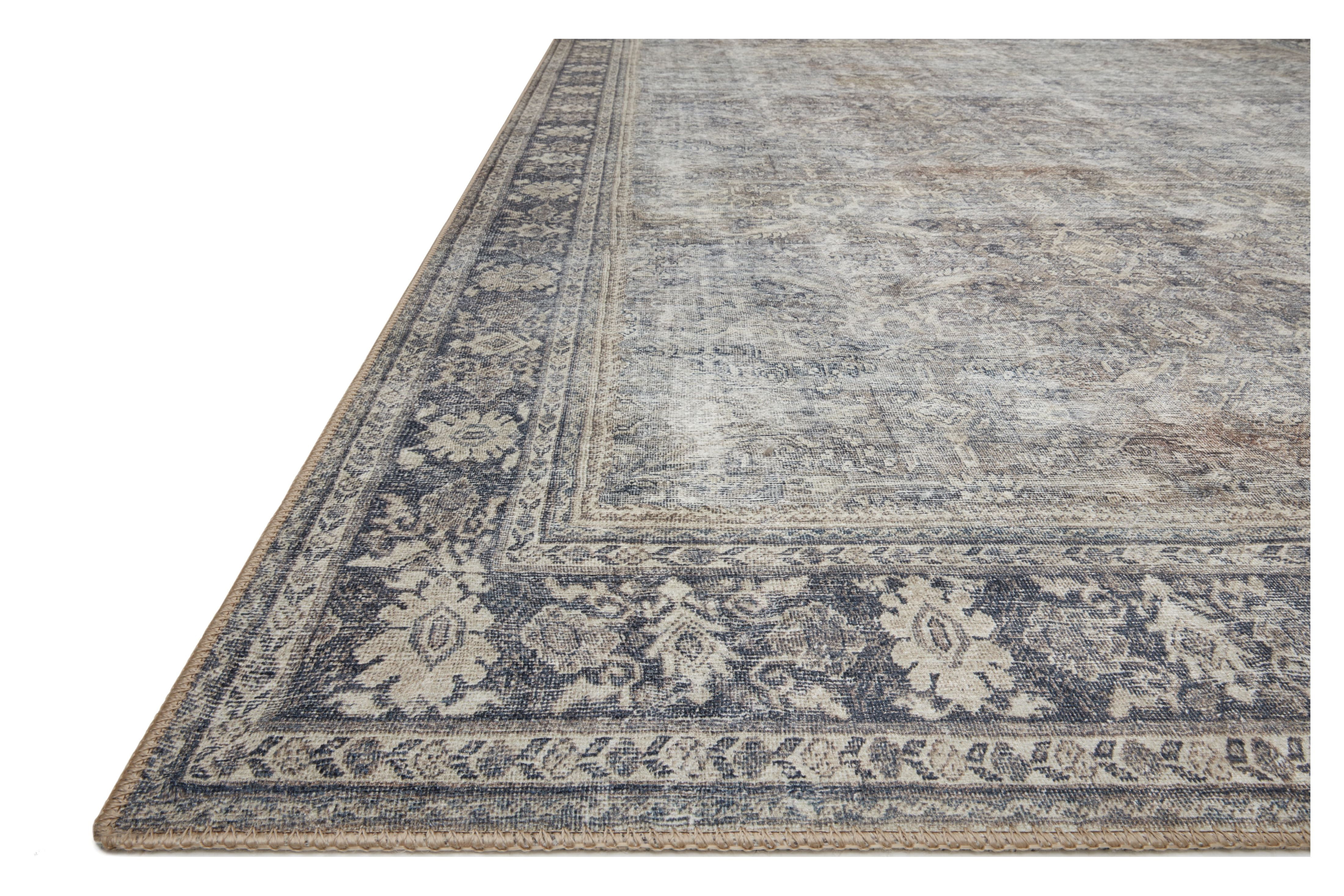 WYN-07 Grey, Charcoal 2-3" x 3-9" Size Rug