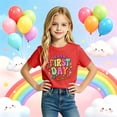 thumbnail image 2 of Curuila Toddler Kids Girls Tshirts Short Sleeve Letter Print Crew Neck Tops For Girls Loose Fit Fashionable Tee Size 10-11 Years, 2 of 4