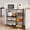 Black, variant on Rolling Kitchen Microwave Cart - 4 Tier Microwave Table Stand with Pull-Out Baskets, Coffee Bar Baker's Rack with Wheels Rolling Storage Cart Organizer Shelf for Living Room Office, Balcony