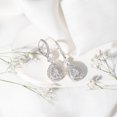 thumbnail image 4 of Rosec Jewels Certified Moissanite Teardrop Earrings for Women - Hoop Drop Earrings - D-VS1 Grade - Ready to Gift with Jewelry Box, 10K White Gold, 4 of 8