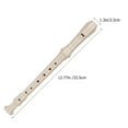 thumbnail image 2 of KONTONTY 2Pcs Resin Soprano Recorder with 8 Holes for Beginners White Practice Instrument, 2 of 8