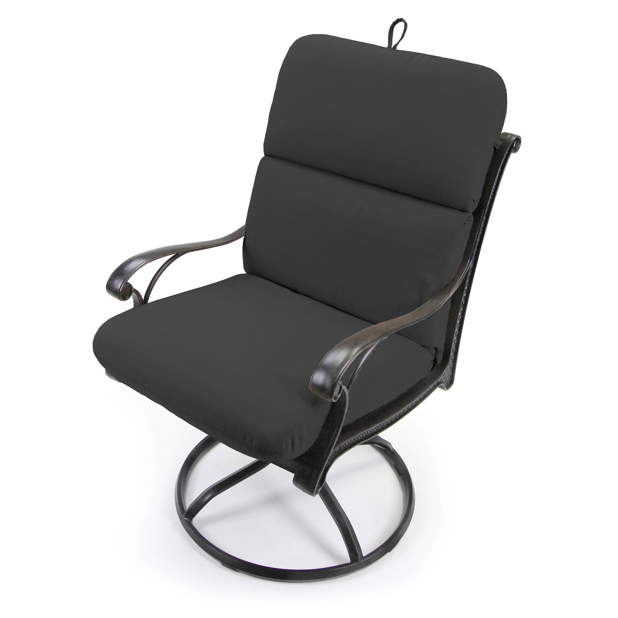 45" x 22" Rectangular Outdoor Chair Cushion with Ties and Hanger Loop