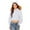 White, variant on Bibifish Womens Hoodies Fall Winter Solid Color Long Sleeve Hooded Tops Cute Cropped Pullover Casual Streetwear Teen Girls Outerwear Tops