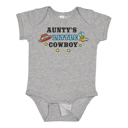 

Inktastic Auntys Little Cowboy with Cowboy Hat and Boots Gift Baby Boy Bodysuit