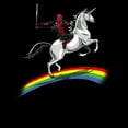 thumbnail image 2 of Marvel Comics Deadpool Shirt Deadpool Riding Unicorn On Rainbow T-Shirt (XL), 2 of 5