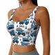 thumbnail image 2 of Balery Blue Excavator Sujetadores deportivos con espalda cruzada para mujer, acolchados, sin costuras, de alto impacto, ideales para yoga, gimnasio, entrenamiento y fitness.-, 2 of 8