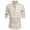 01-Beige, variant on Iceglad Men Henley Neck Long Sleeve Cotton Linen Shirt Casual Beach Outfit Dress Shirt White L