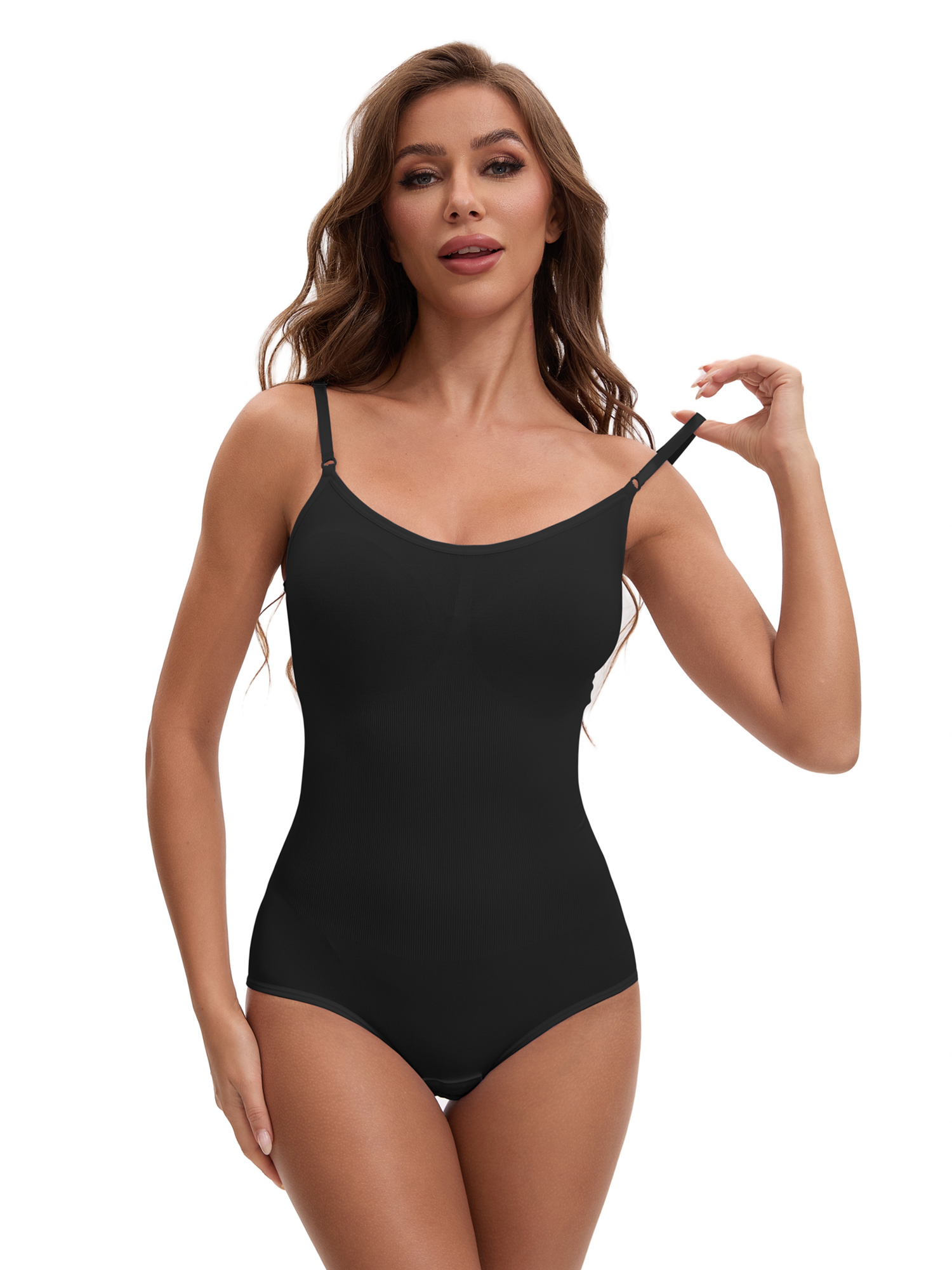 Unique Bargains Womens' Seamless Sleeveless Bodysuit Briefs Body Shaper 3XL Black