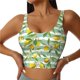 thumbnail image 1 of Fotbe Lemon Sujetador Deportivo Largo sin Aros para Mujer con Almohadillas y Soporte Medio, Transpirable y Absorbente, Camiseta Tipo Chaleco o Tank Top-Large, 1 of 8