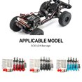 thumbnail image 2 of Ounissouiy Amortiguador trasero de aleación de aluminio 1/10, pieza de actualización RC, 4 Uds., amortiguador trasero roscado para coche ARRMA Kits de construcción modelo Rojo, 2 of 6