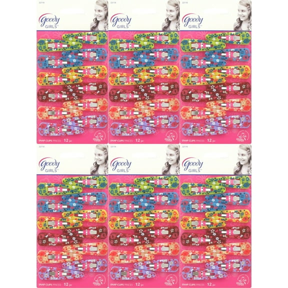 Goody Beautiful Flower Design Contour Hair Clip, 12 Count (Pack of 6)