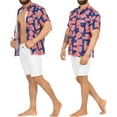 thumbnail image 4 of HAPPY BAY Men's Hawaiian Shirts Short Sleeve Button Down Shirt Mens 4th of July Summer Shirts Casual Beach Holiday Hawaii Patriotic Shirts for Men Funny S US Flags, Red, 4 of 6
