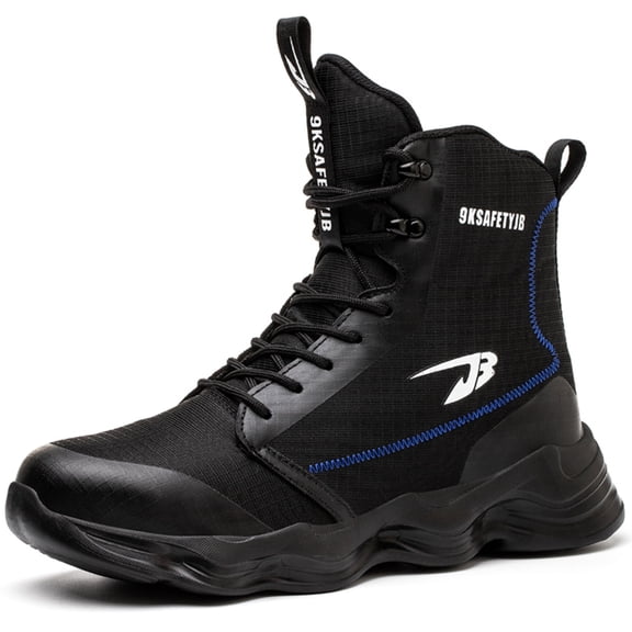 SKIUHS Men's Safety Steel Toe Work Boots Breathable Ankle Industrial Construction Boots FORTRESS