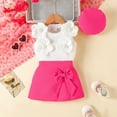 thumbnail image 2 of GXWEA Girls Clothes Cute Baby Girl Clothes Toddler Baby Girl Outfits Summer Clothes Infant Spring Short Sleeve Shirt Tops Cute Shorts Set, 2 of 9