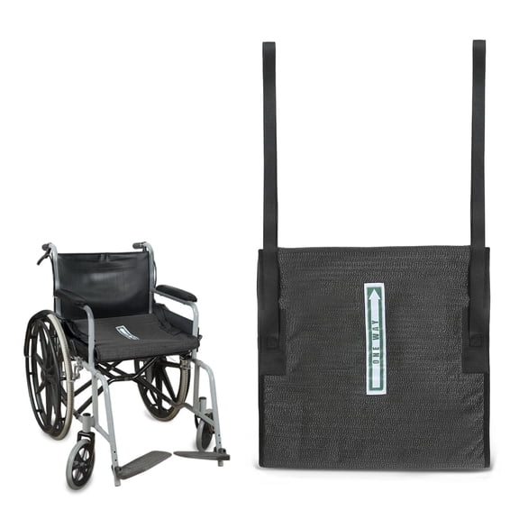 Ehucon One Way Transfer Support Cushion with Handles Black Polyester Wheelchair Pad Repositioning Aid for Seniors 17x17 inch