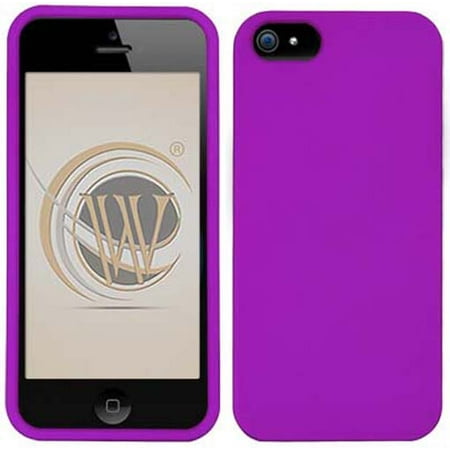 New Hard Protector Case - NEW PURPLE RUBBERIZED HARD PROTECTOR CASE COVER SHELL FOR APPLE iPHONE SE 5 5s