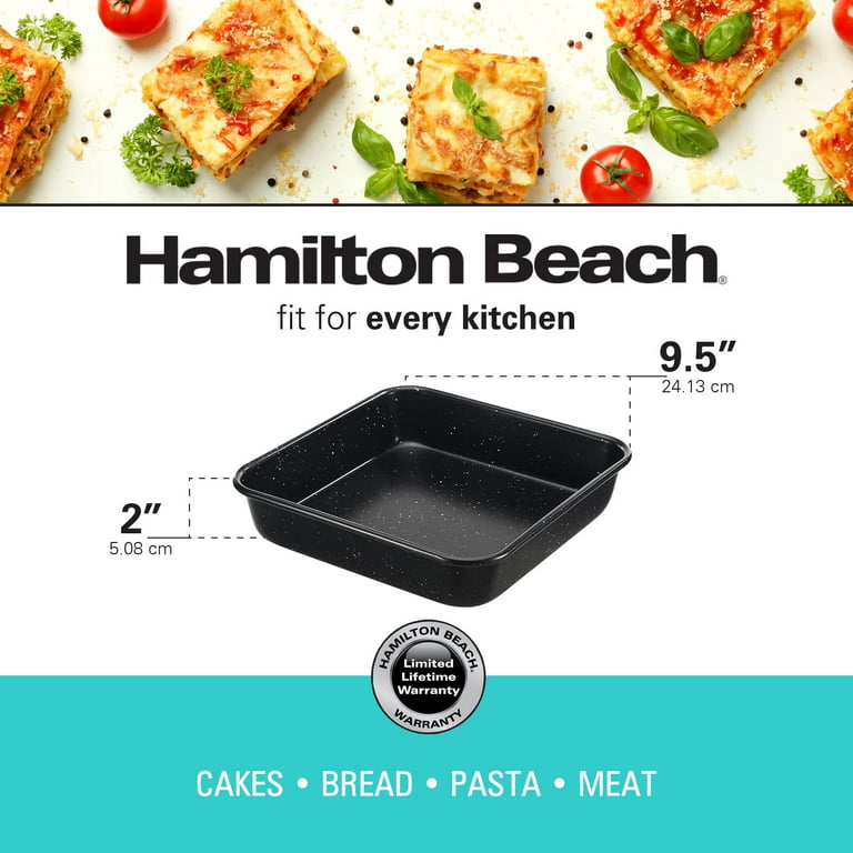 Hamilton Beach Square Cake Pan Nonstick Easy Release Carbon Steel Pan
