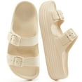 thumbnail image 7 of Ecetana Womens Slides Sandals Adjustable Double Buckle House Slides EVA Non-Slip Sandals, 7 of 7