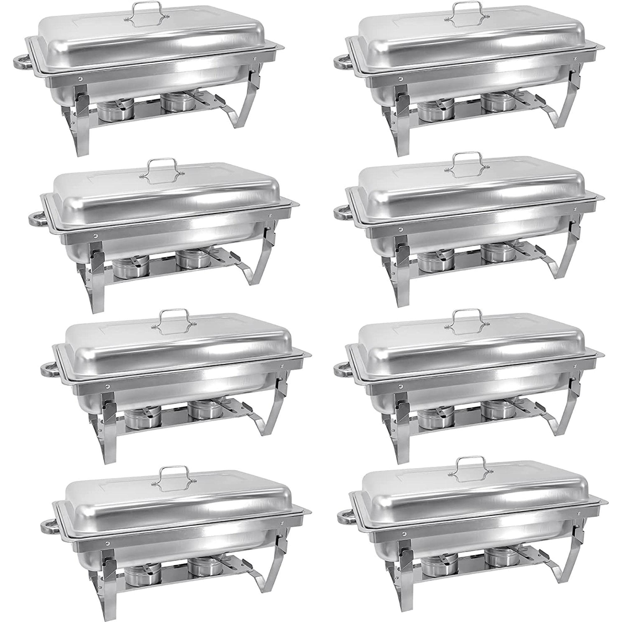 TUOKE Chafing Dish Buffet Set 8 Pack 8QT Stainless Steel Food Warmer