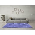 thumbnail image 3 of Ahgly Company Machine Washable Indoor Rectangle Patchwork Blue Transitional Area Rugs, 7' x 10', 3 of 4