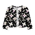 thumbnail image 4 of Axiiglly Cardigan for Women Summer Lightweight Floral 3/4 Sleeve Open Front Cropped Cardigan Loose and Breathable, S-2XL, 4 of 7