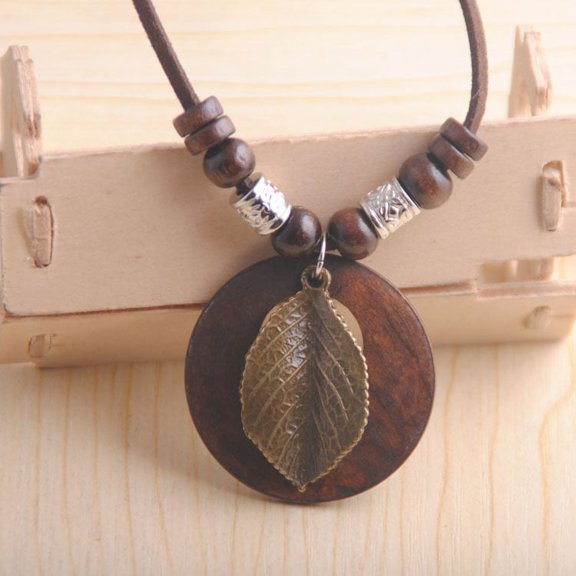 Leander Vintage Wooden Necklaces, Ethnic-Inspired Chains, Pendants, Knots, and Chains