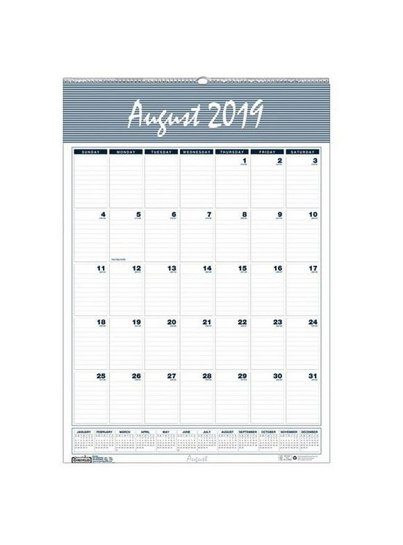 House of Doolittle  Academic Monthly Wall Calendar - 12 Months August 2019 till July 2020 - 2 Each