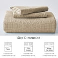 thumbnail image 6 of Davulos Full/Queen Quilt Set Khaki, Ultrasonic Embossed Bedspread Lightweight Microfiber Coverlet Modern Thin Bedding Set for All Season (1 Quilt and 2 Pillow Shams), 6 of 8